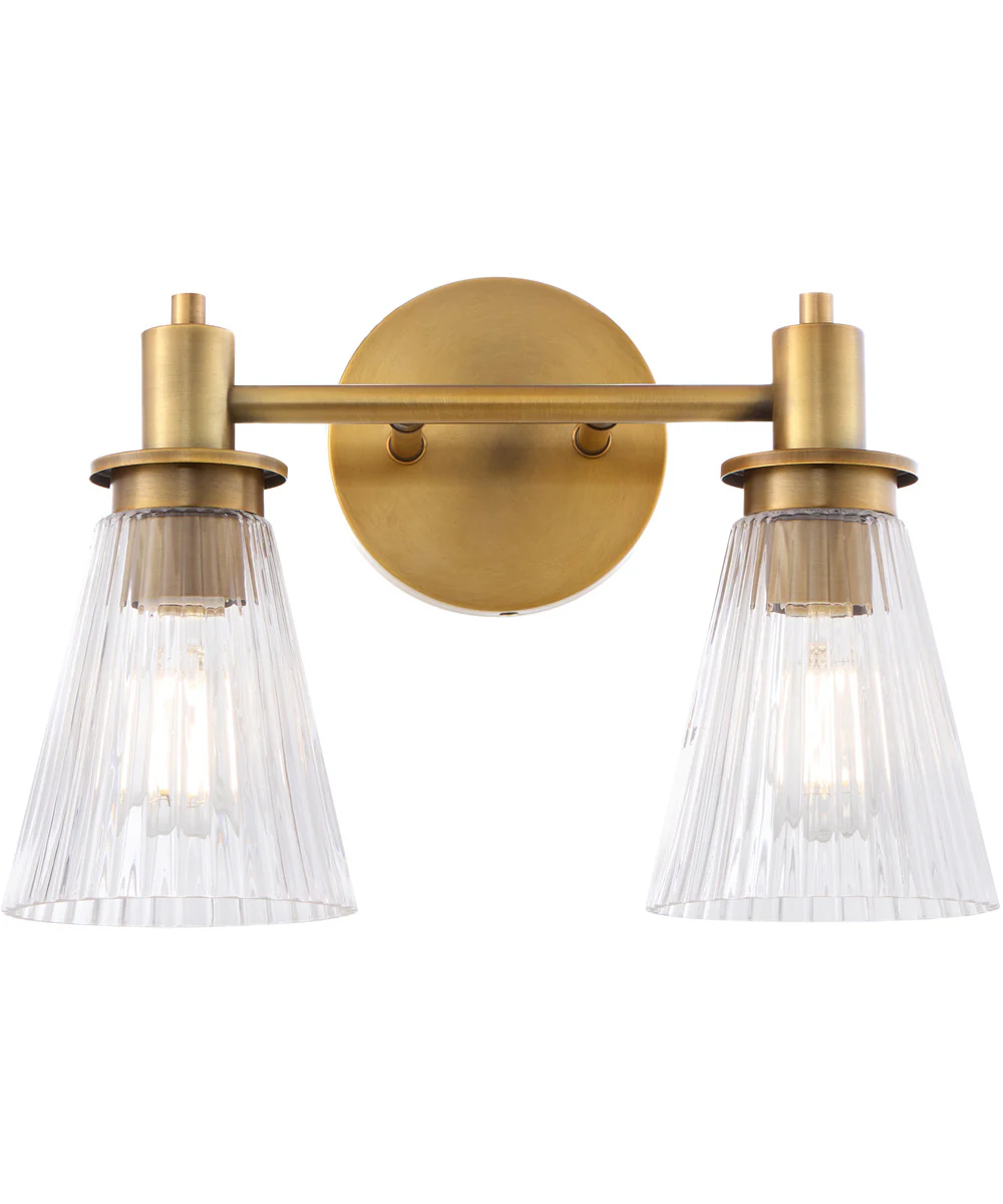 Lawton 2-light Bath Vanity Light Brushed Brass - Image 2