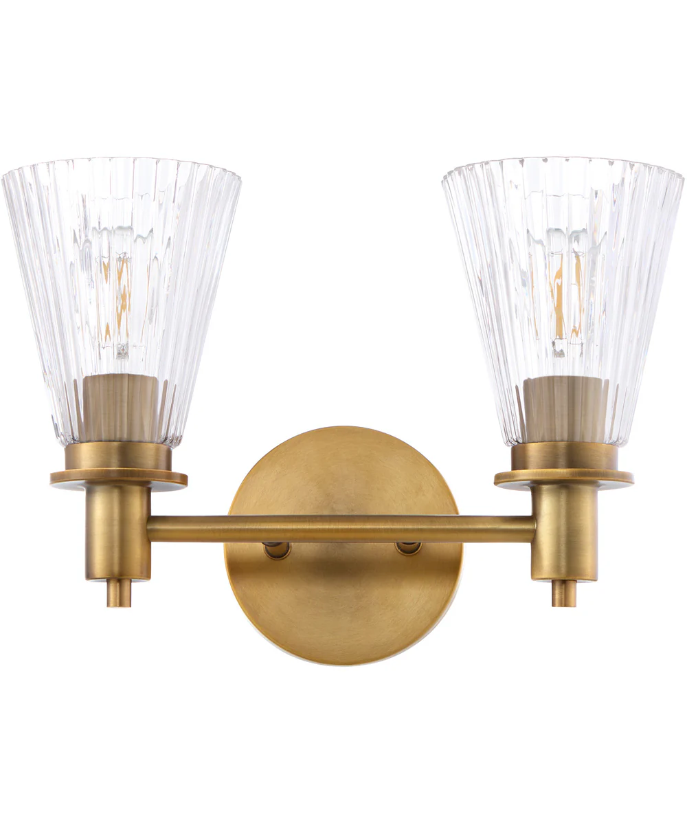 Lawton 2-light Bath Vanity Light Brushed Brass - Image 3