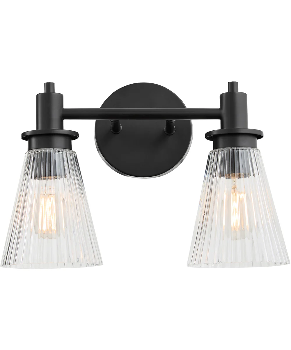 Lawton 2-light Bath Vanity Light Matte Black - Image 2