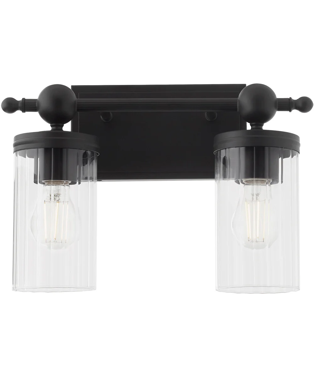 Tamara Day's Lee Boulevard 2-light Bath Vanity Light Matte Black - Image 3
