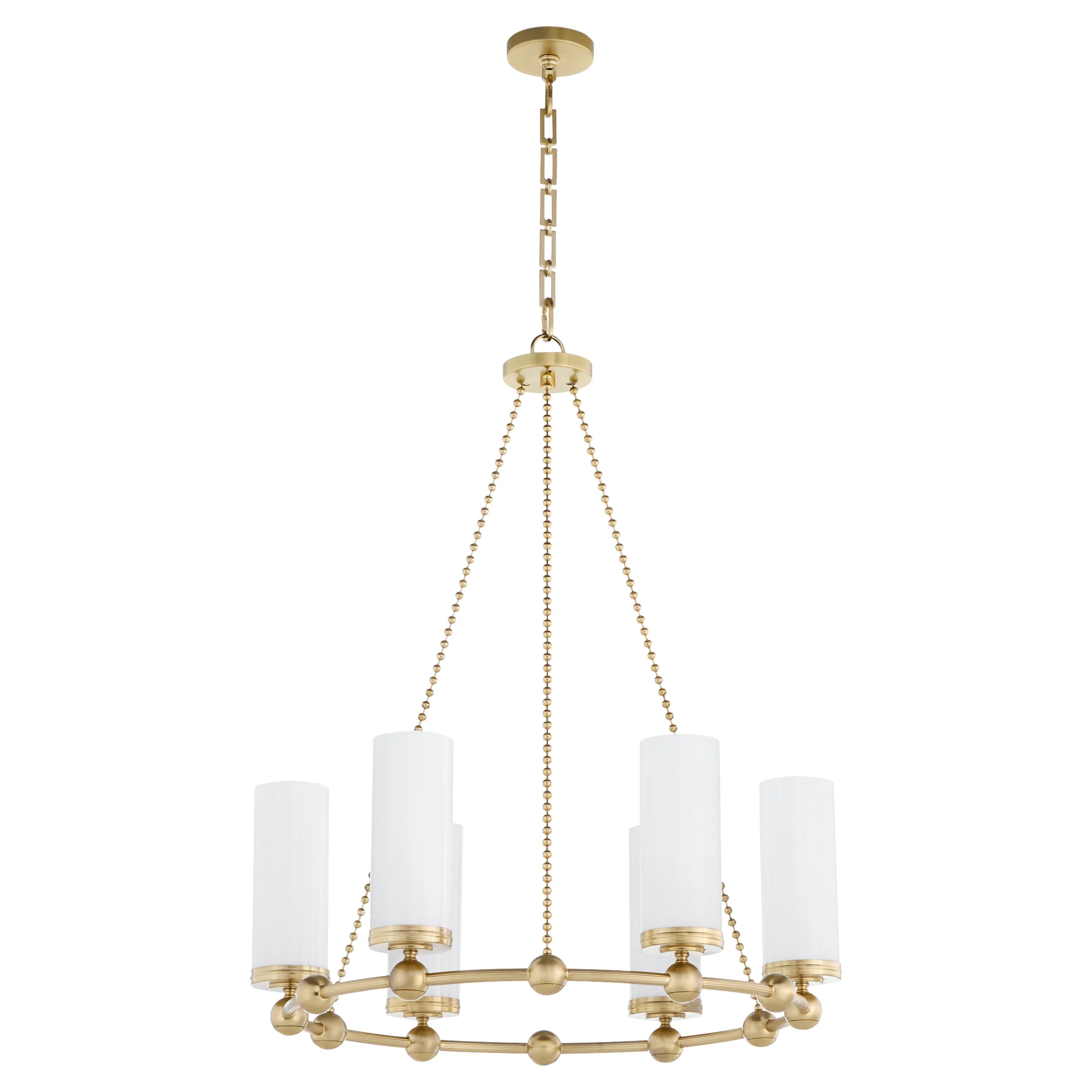Lee Boulevard 6-light Chandelier Aged Brass