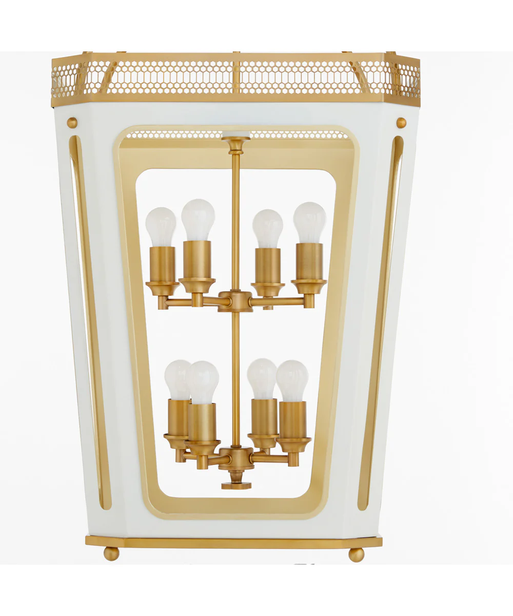 Loire 8-light Pendant Studio White|Brushed Brass - Image 4