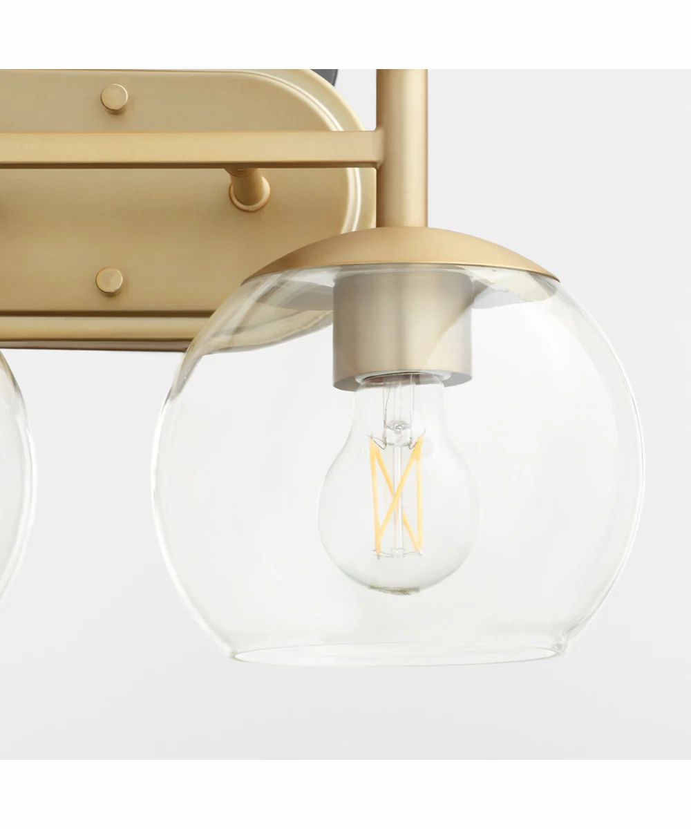 Lyon 2-light Bath Vanity Light Aged Brass - Image 3