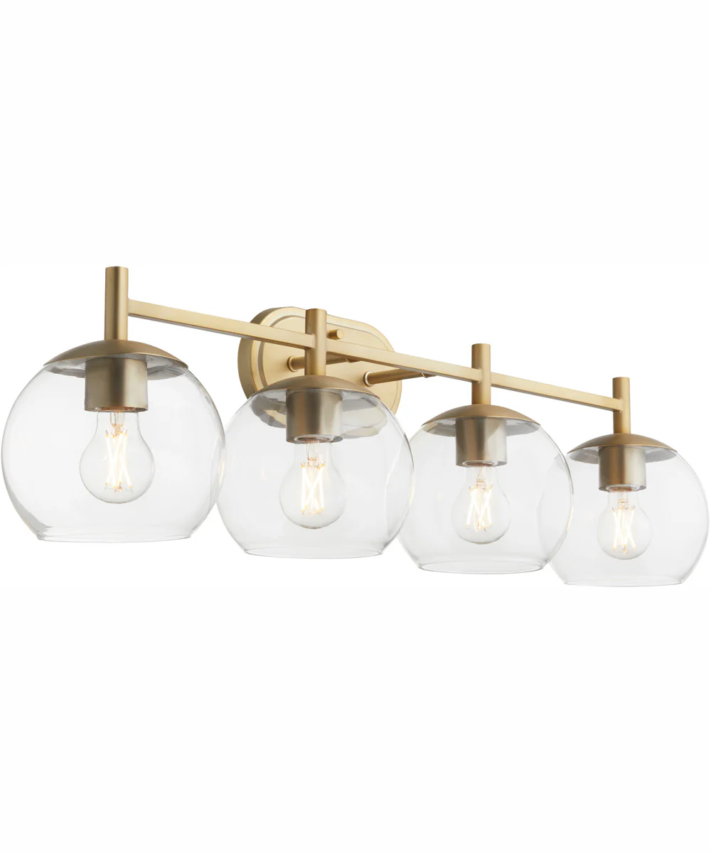 Lyon 4-light Bath Vanity Light Aged Brass - Image 2