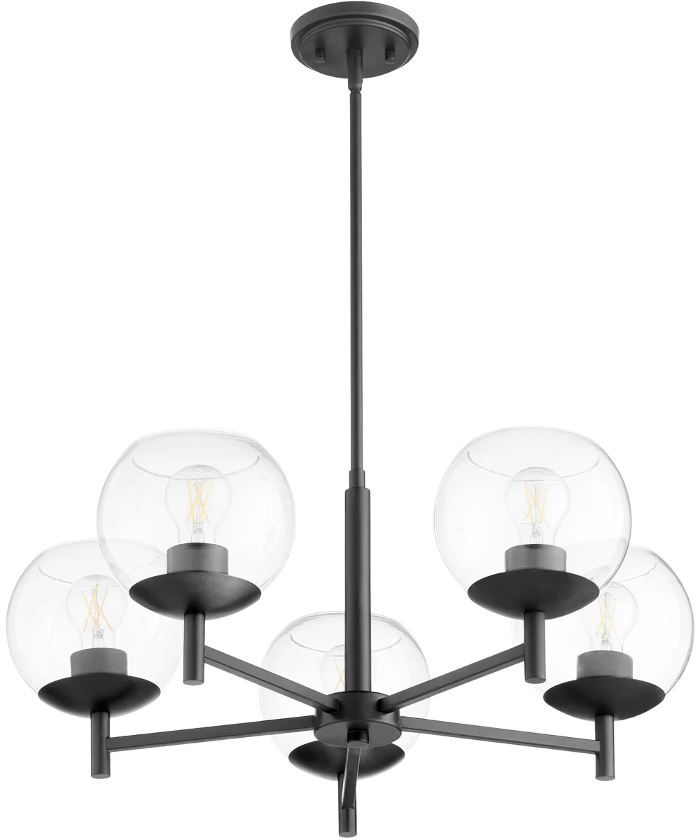 Lyon 5-light Chandelier Matte Black