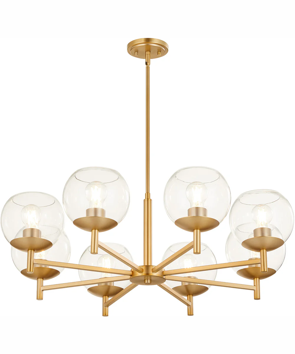 Lyon 8-light Chandelier Aged Brass - Image 2