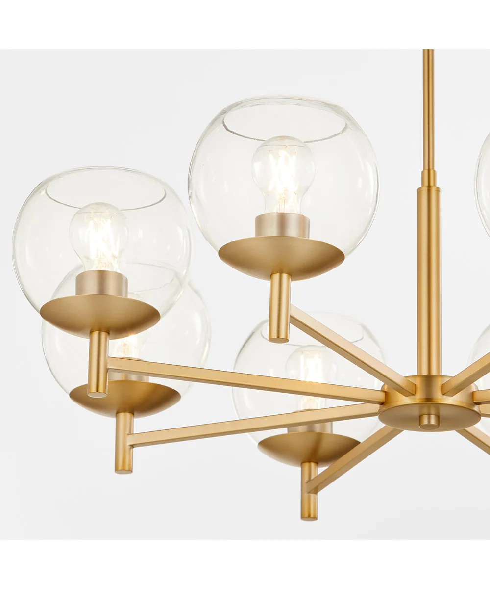 Lyon 8-light Chandelier Aged Brass - Image 3