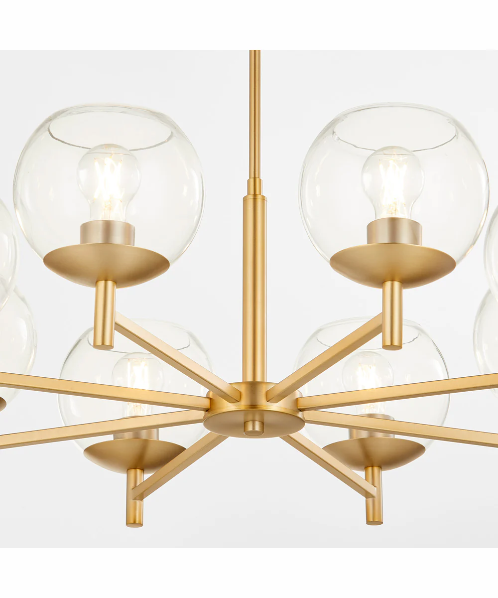 Lyon 8-light Chandelier Aged Brass - Image 4