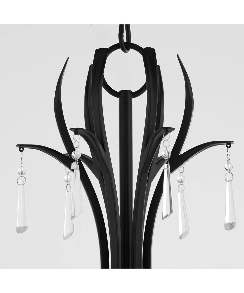 Majesty 6-light Chandelier Matte Black - Image 3