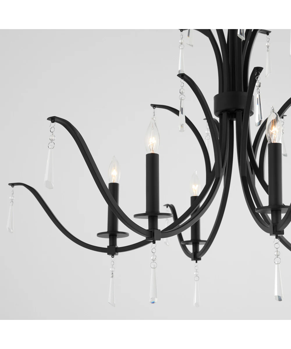 Majesty 6-light Chandelier Matte Black - Image 4