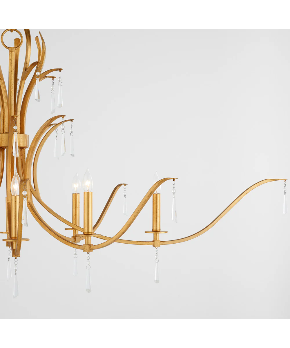 Majesty 8-light Chandelier Gold Leaf - Image 4