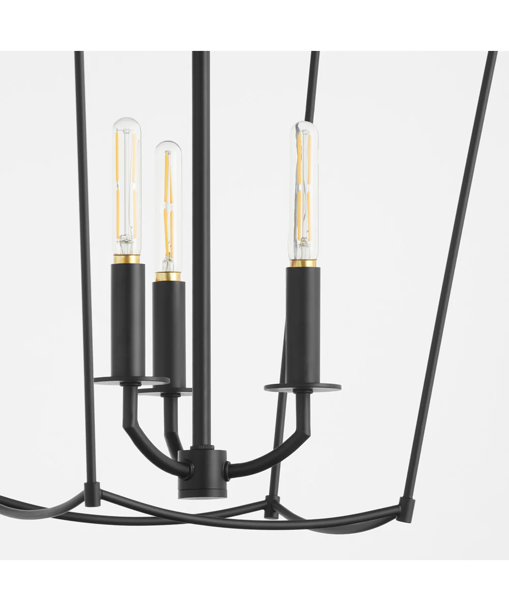 Mantle 3-light Entry Foyer Hall Chandelier Matte Black - Image 5
