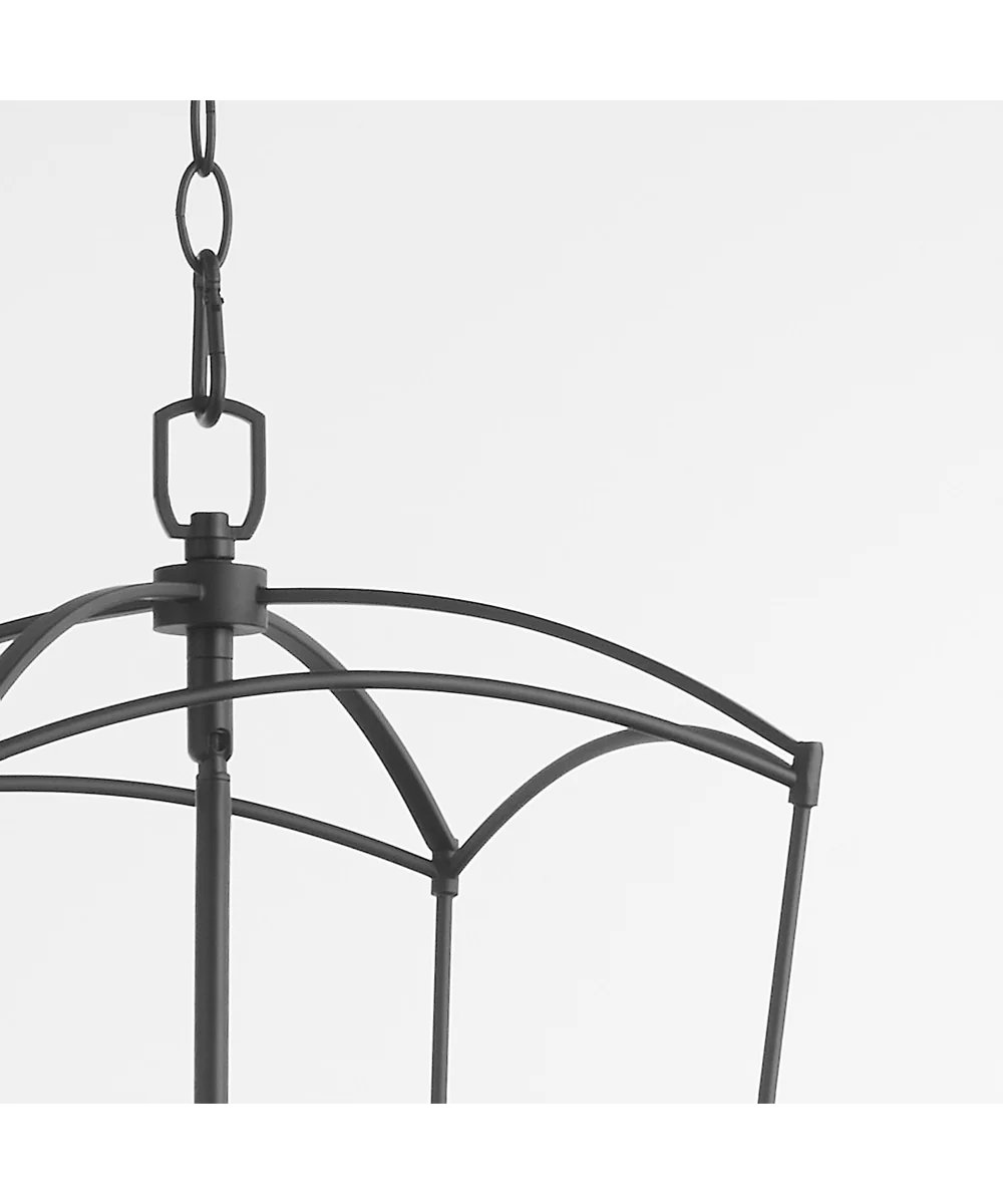 Mantle 3-light Entry Foyer Hall Chandelier Matte Black - Image 6