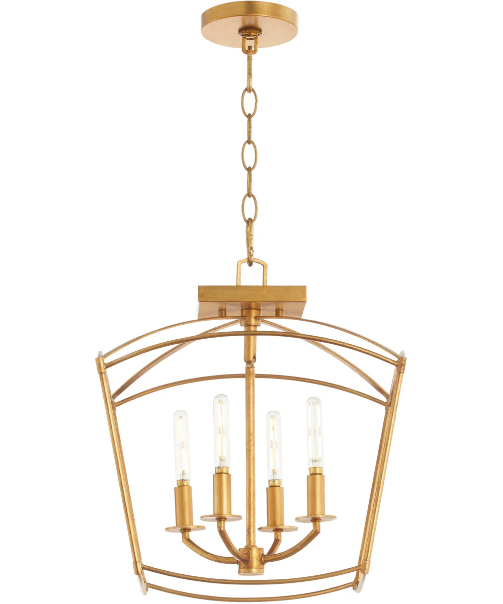 Mantle 4-light Dual Mount Light Fixture Gold Leaf - Image 2