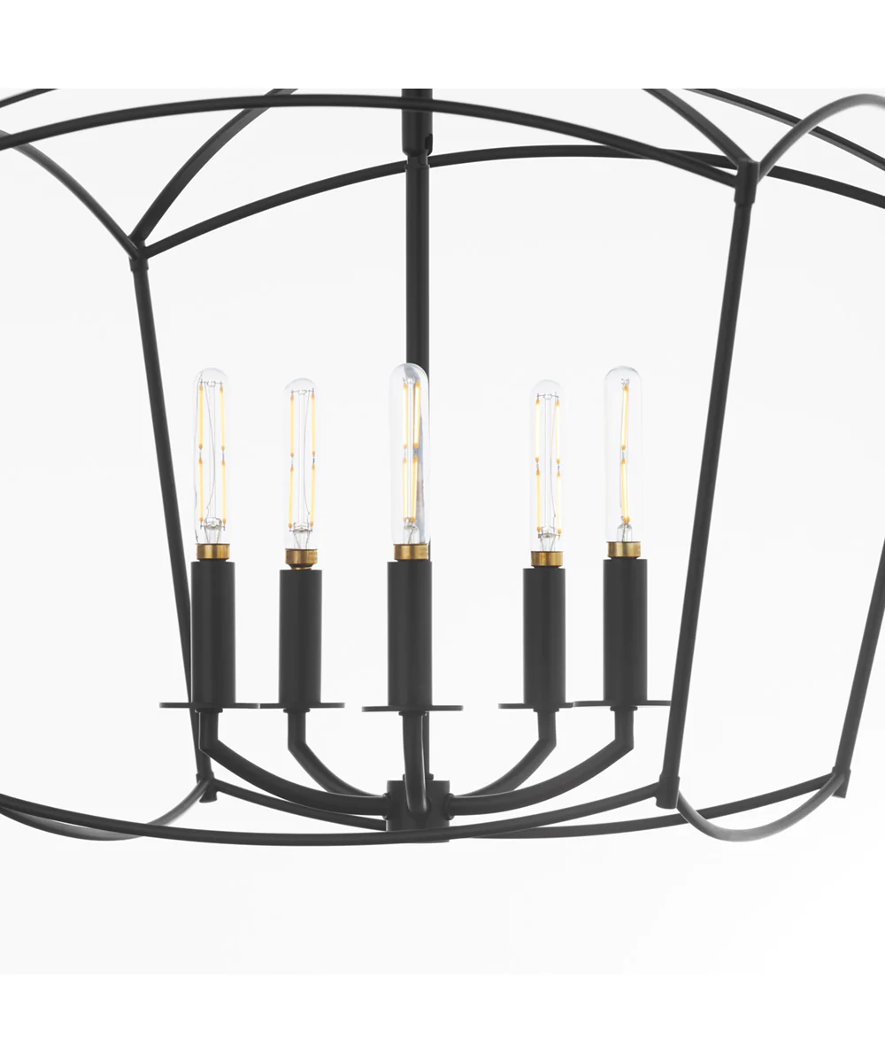 Mantle 5-light Dual Mount Light Fixture Matte Black - Image 3