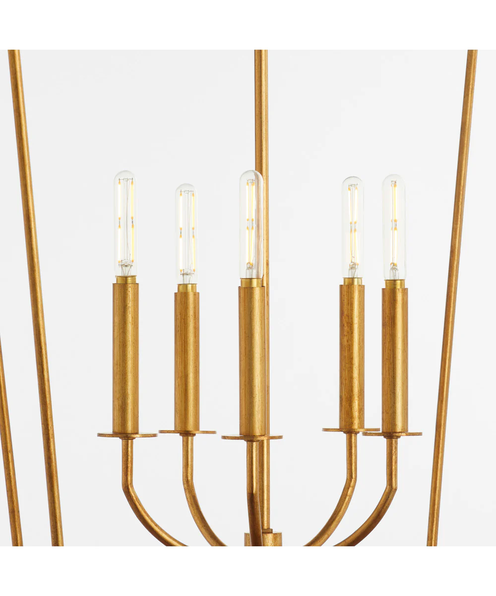 Mantle 5-light Entry Foyer Hall Chandelier Gold Leaf - Image 3