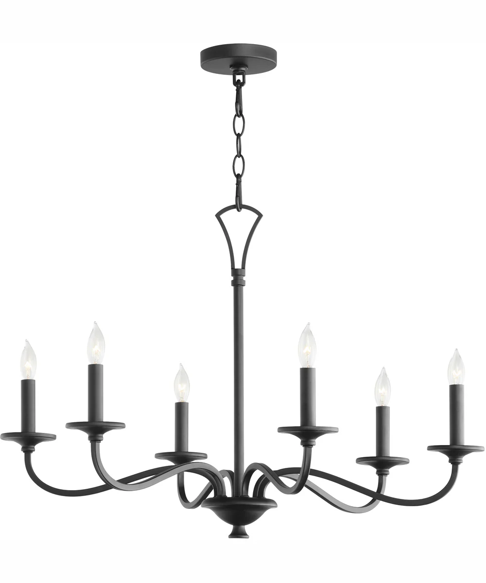 Maryse 6-light Chandelier Matte Black - Image 2