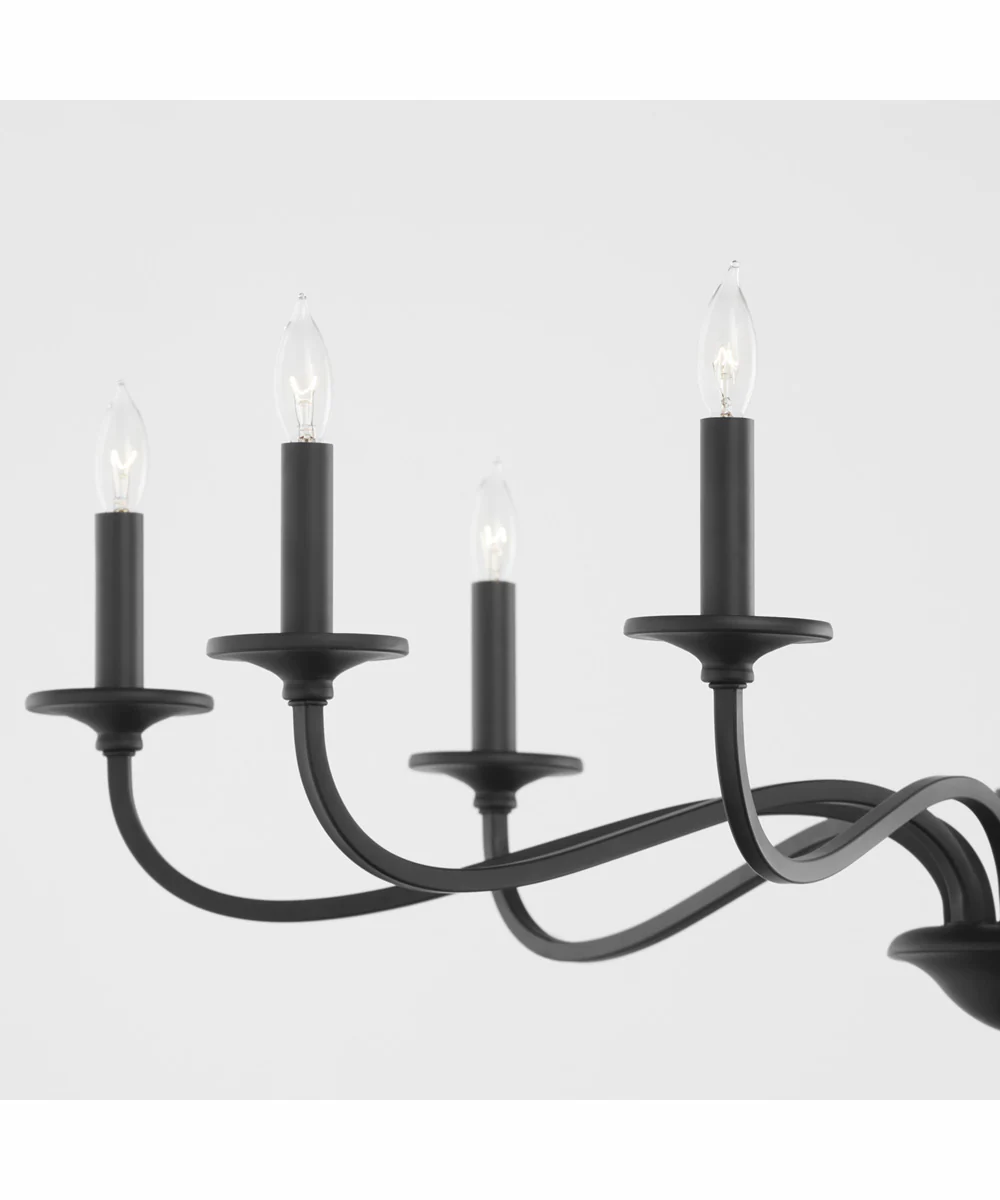 Maryse 9-light Chandelier Matte Black - Image 3