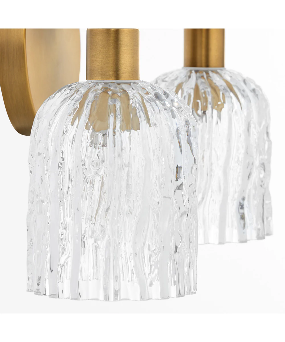 Meriam 2-light Wall Mount Light Fixture Brushed Brass - Image 4