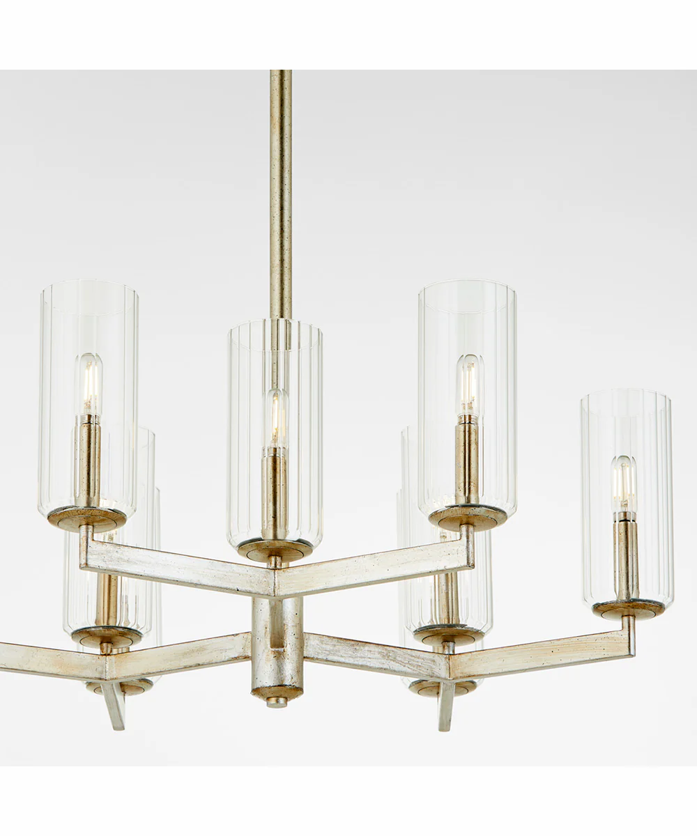 Merrick 9-light Chandelier Aged Silver Leaf - Image 3