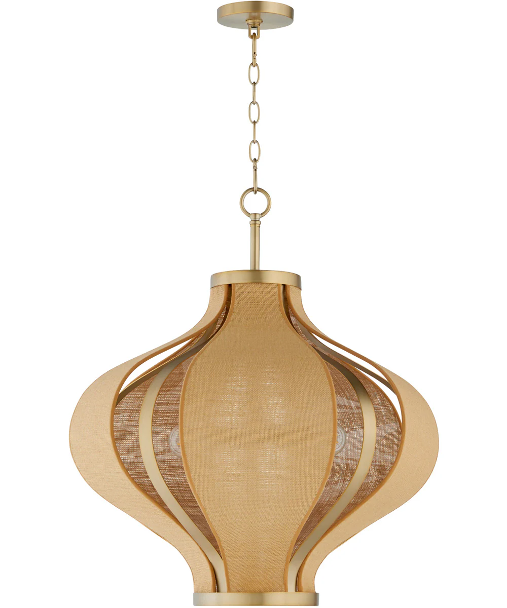 Monroe 3-light Pendant Aged Brass
