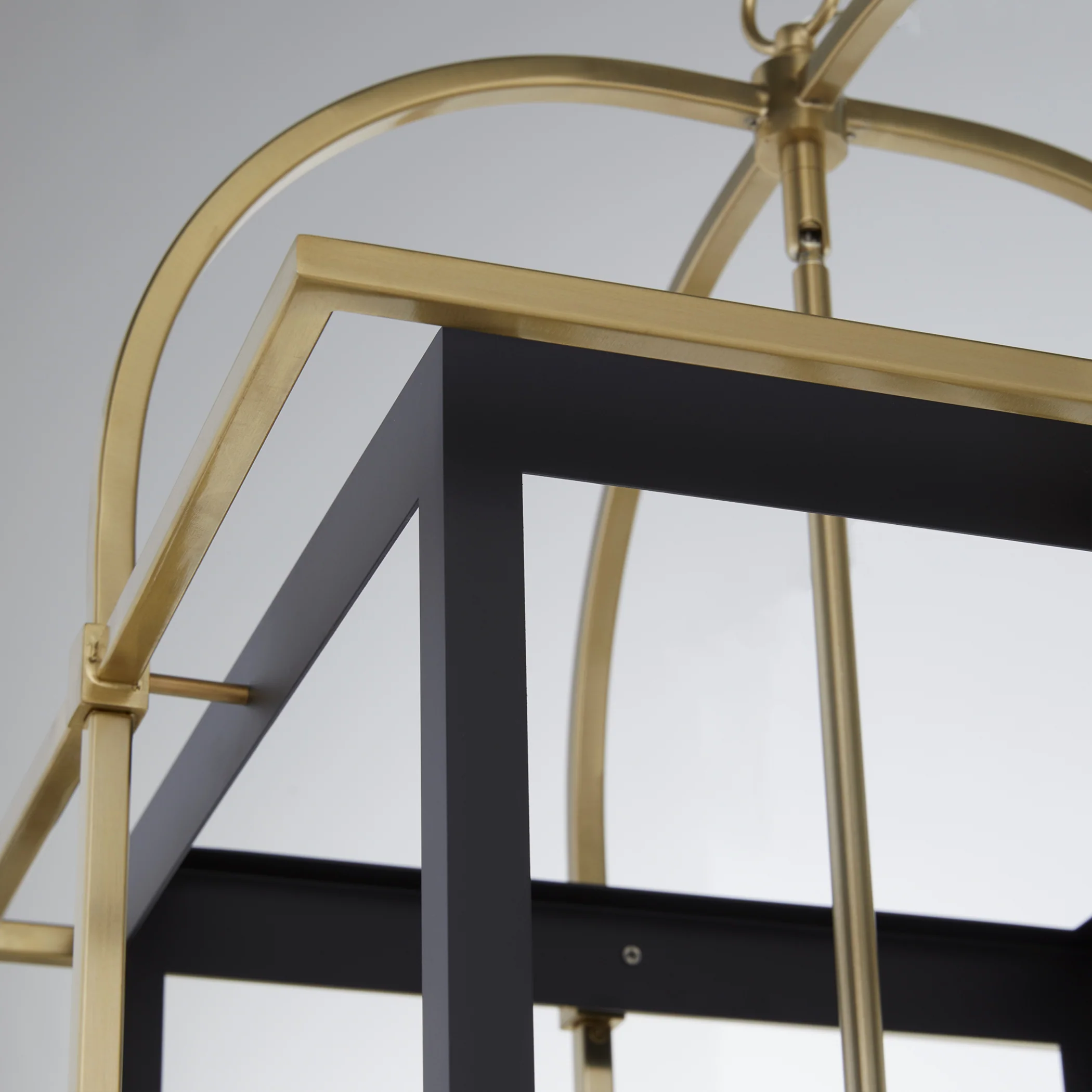Moritz 4-light Pendant Matte Black w/Aged Brass - Image 5