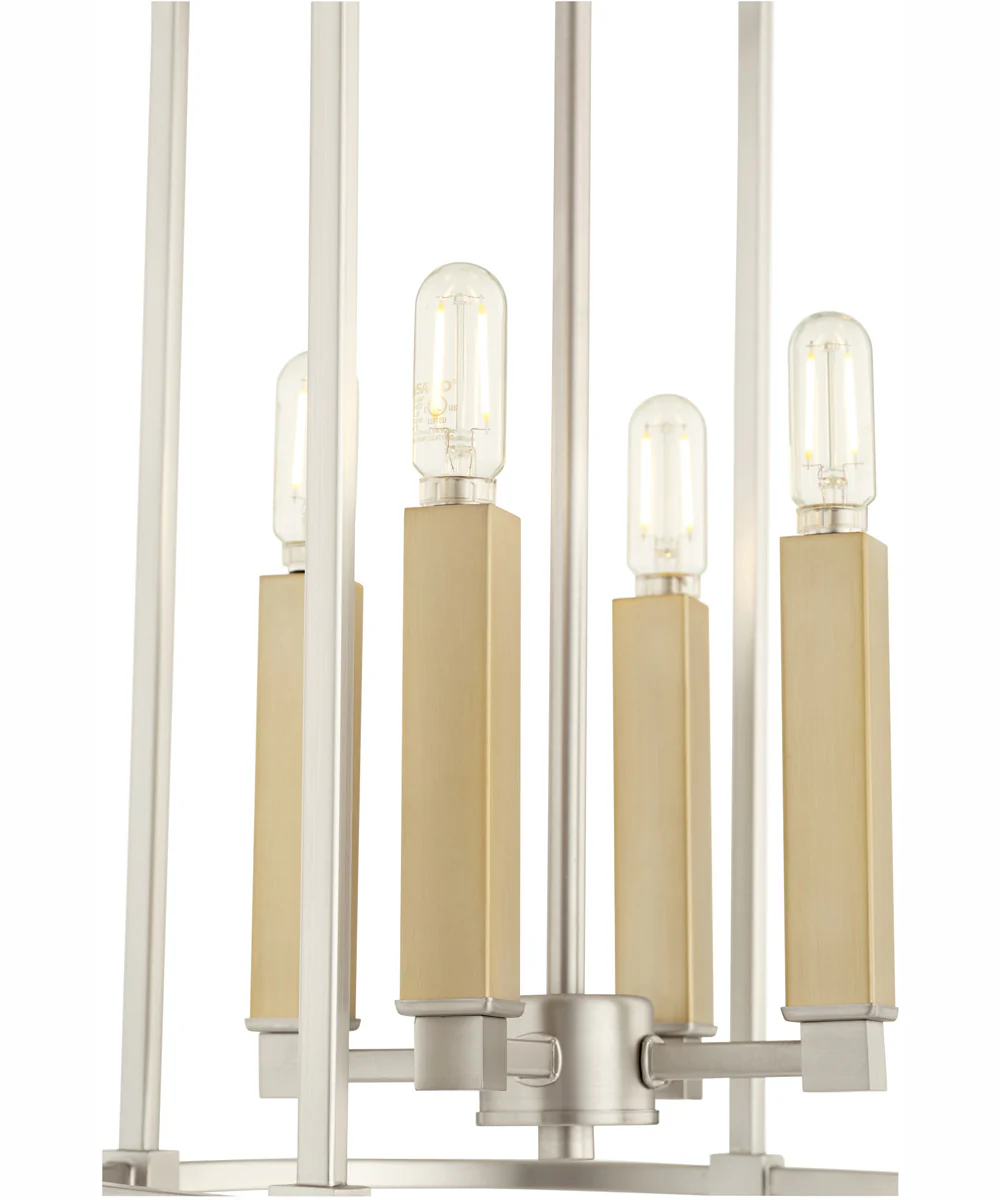 Olympus 4-light Entry Foyer Hall Chandelier Satin Nickel - Image 3