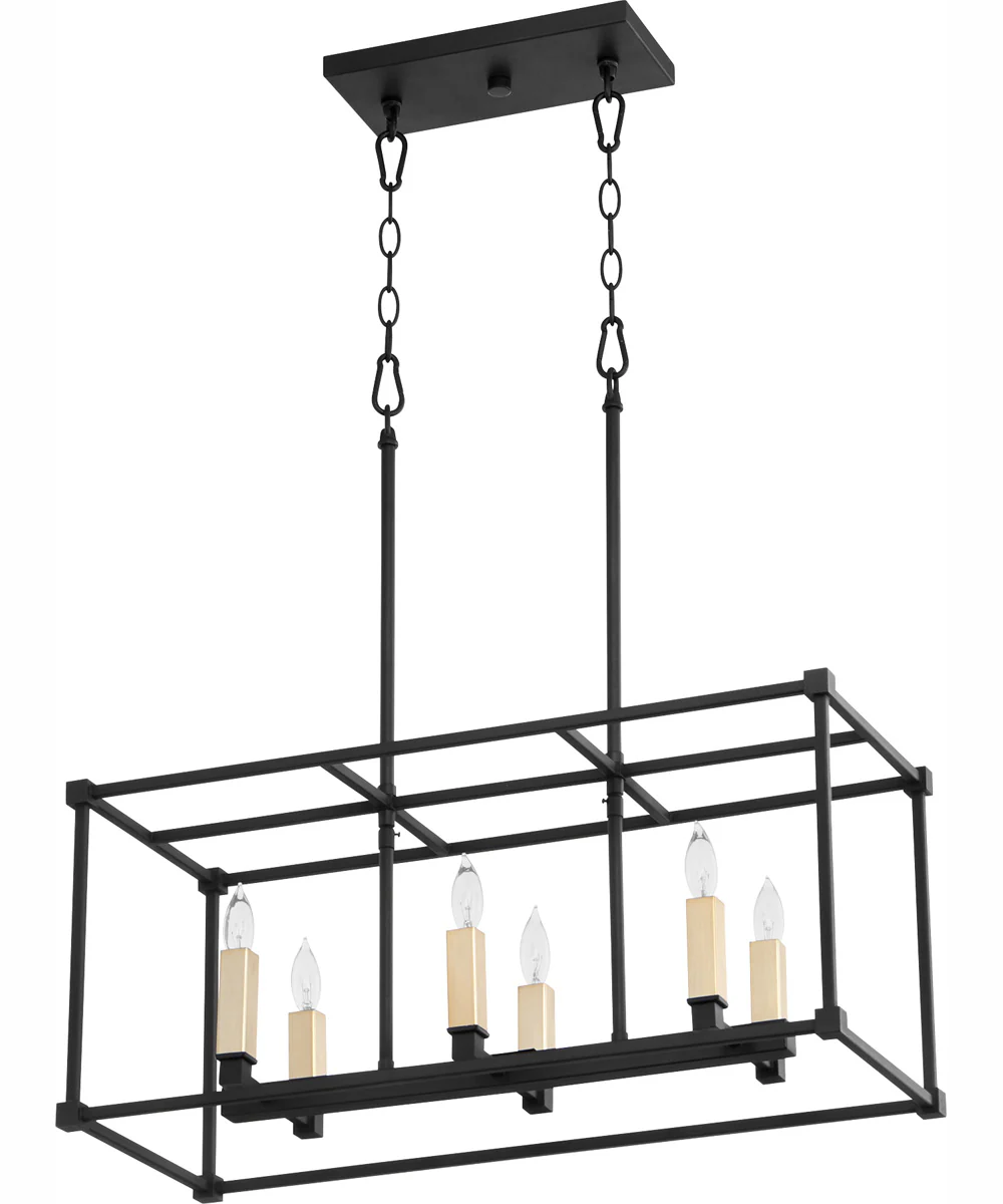 Olympus 6-light Pendant Textured Black - Image 3