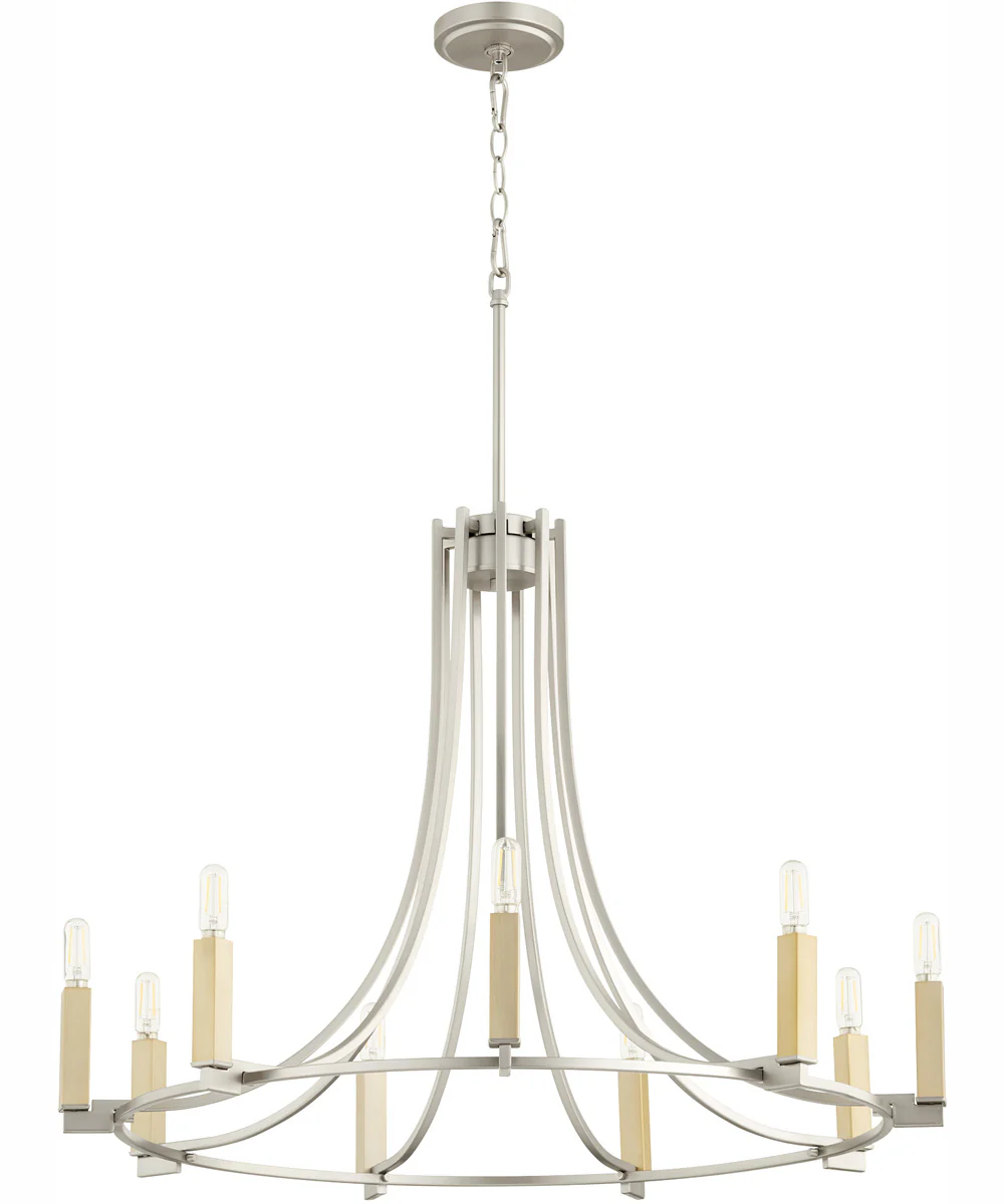 Olympus 9-light Chandelier Satin Nickel - Image 2