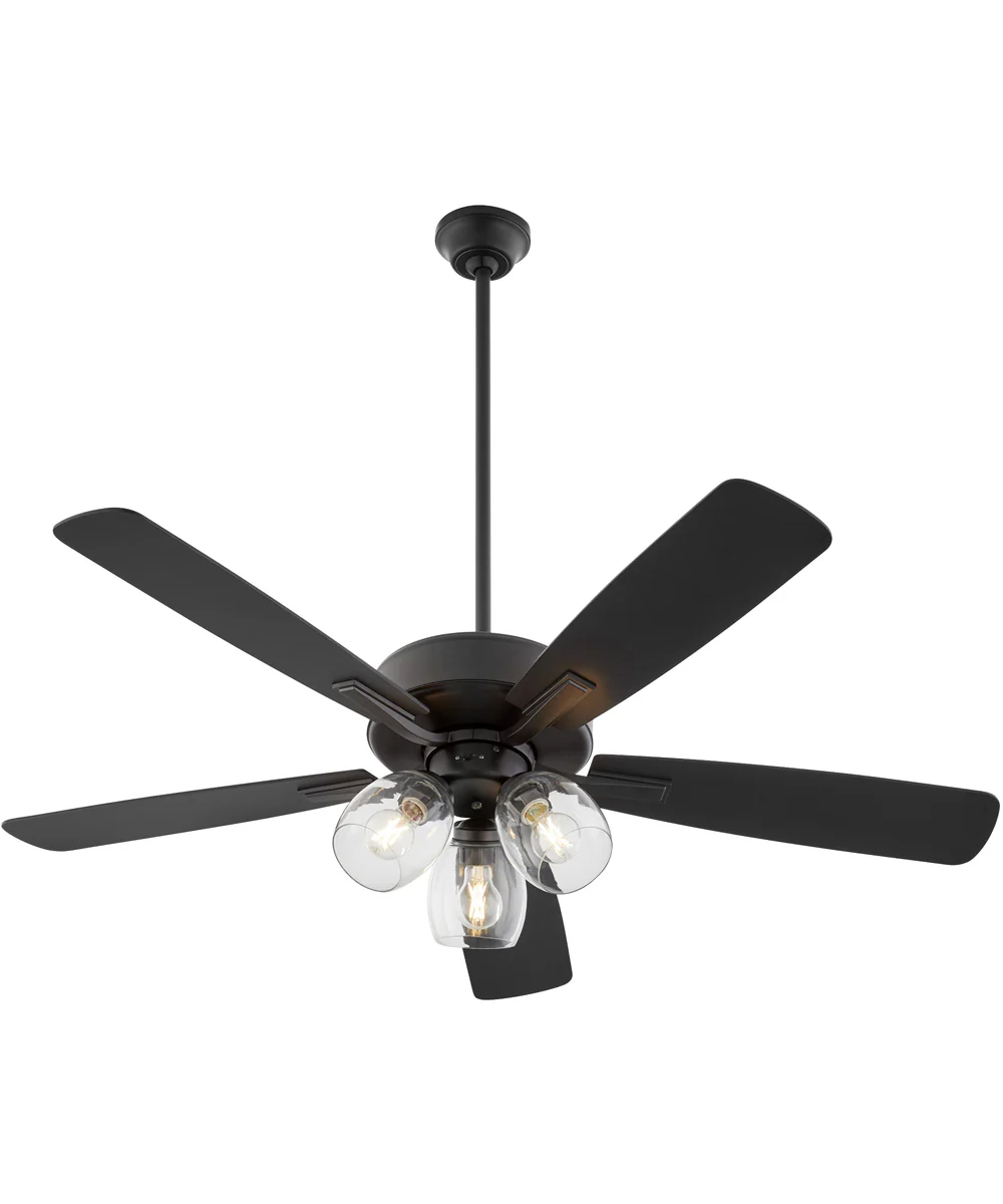 52" Ovation 3-light Ceiling Fan Matte Black - Image 2
