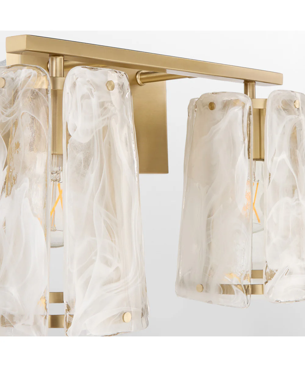 Prestige 2-light Bath Vanity Light Aged Brass - Image 4
