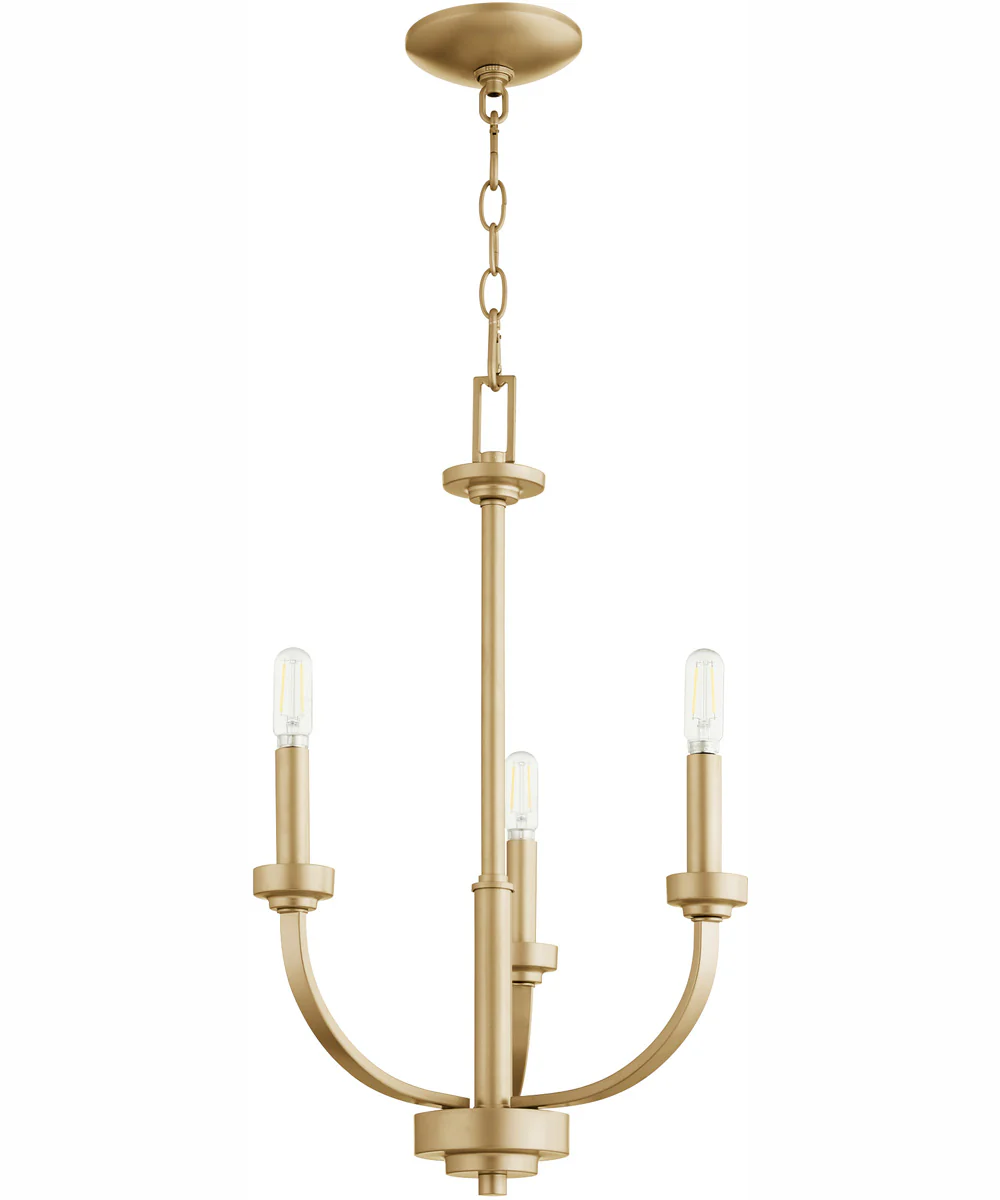 Reyes 3-light Chandelier Aged Brass