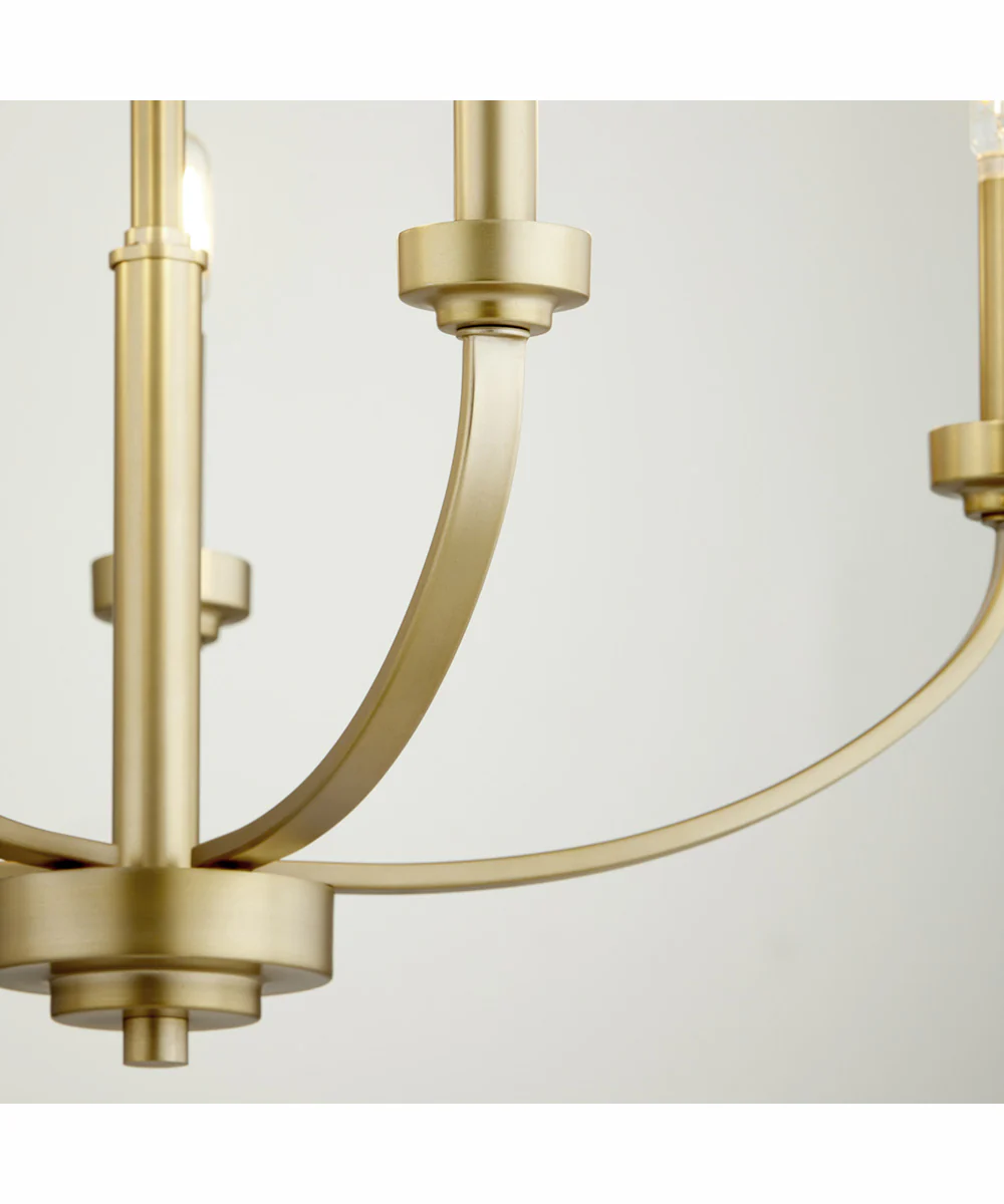 Reyes 5-light Chandelier Aged Brass - Image 3