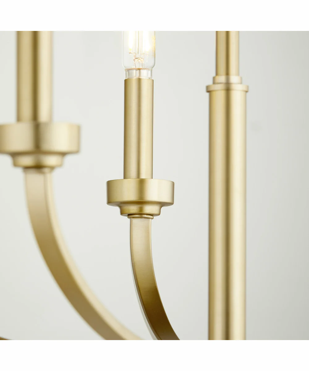 Reyes 5-light Chandelier Aged Brass - Image 4