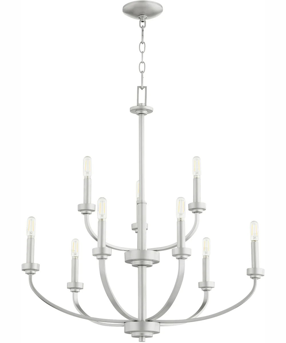 Reyes 9-light Chandelier Classic Nickel