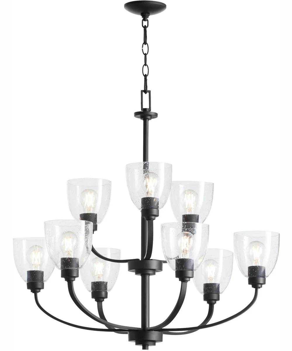 Reyes 9-light Chandelier Textured Black - Image 3
