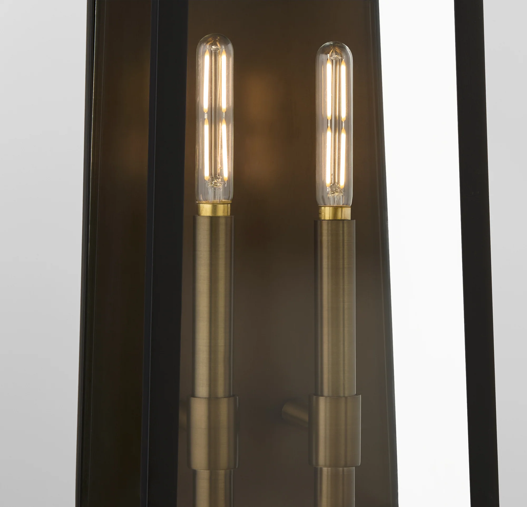 Rossi 2-light Wall Mount Light Fixture Matte Black w/ Aged Copper - Image 3