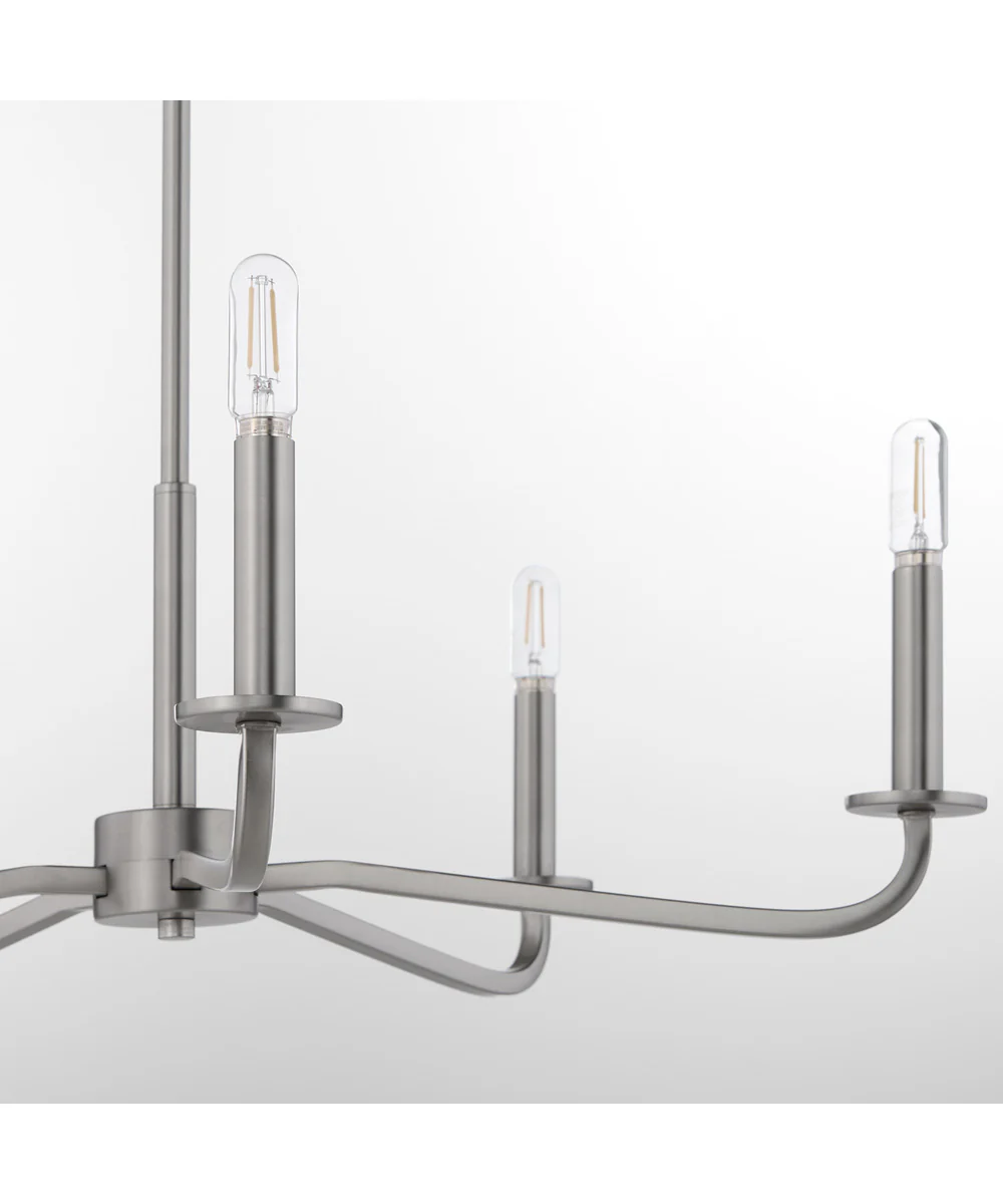 Rutherford 5-light Chandelier Satin Nickel - Image 3