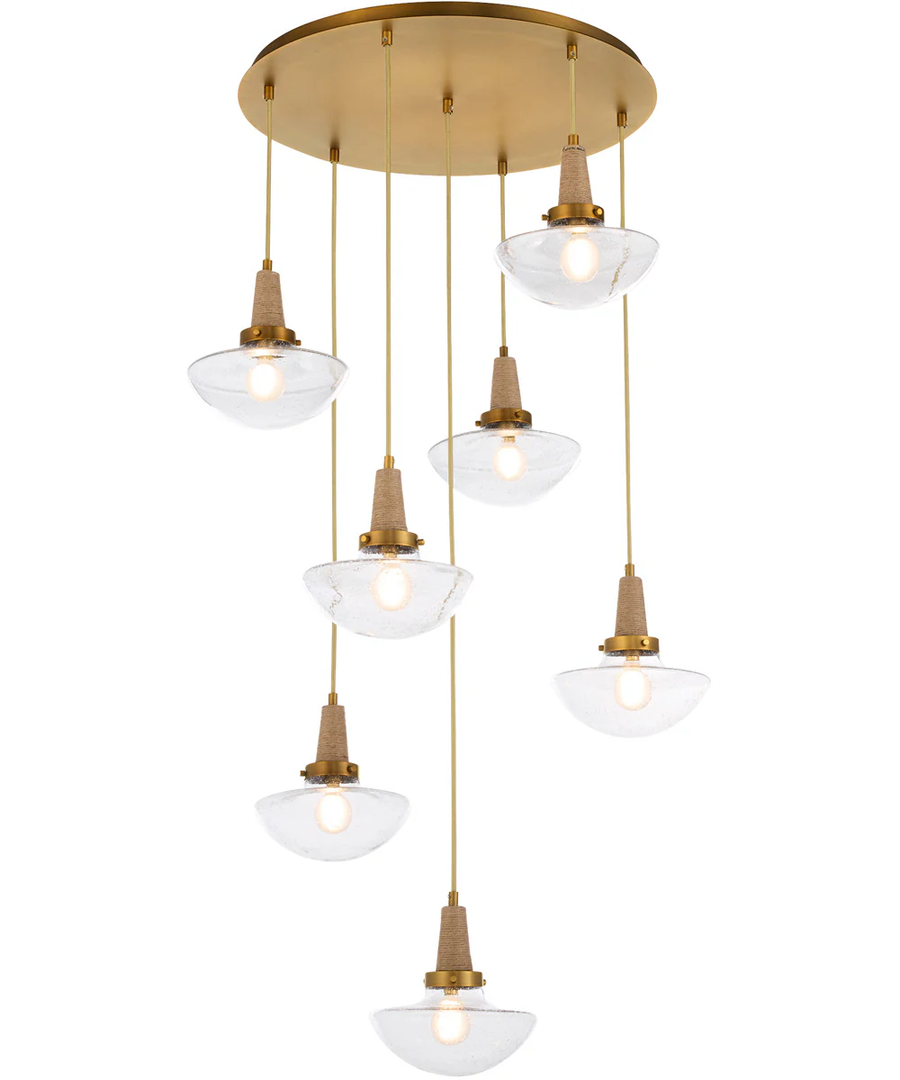 Stockport 7-light Pendant Brushed Brass - Image 2