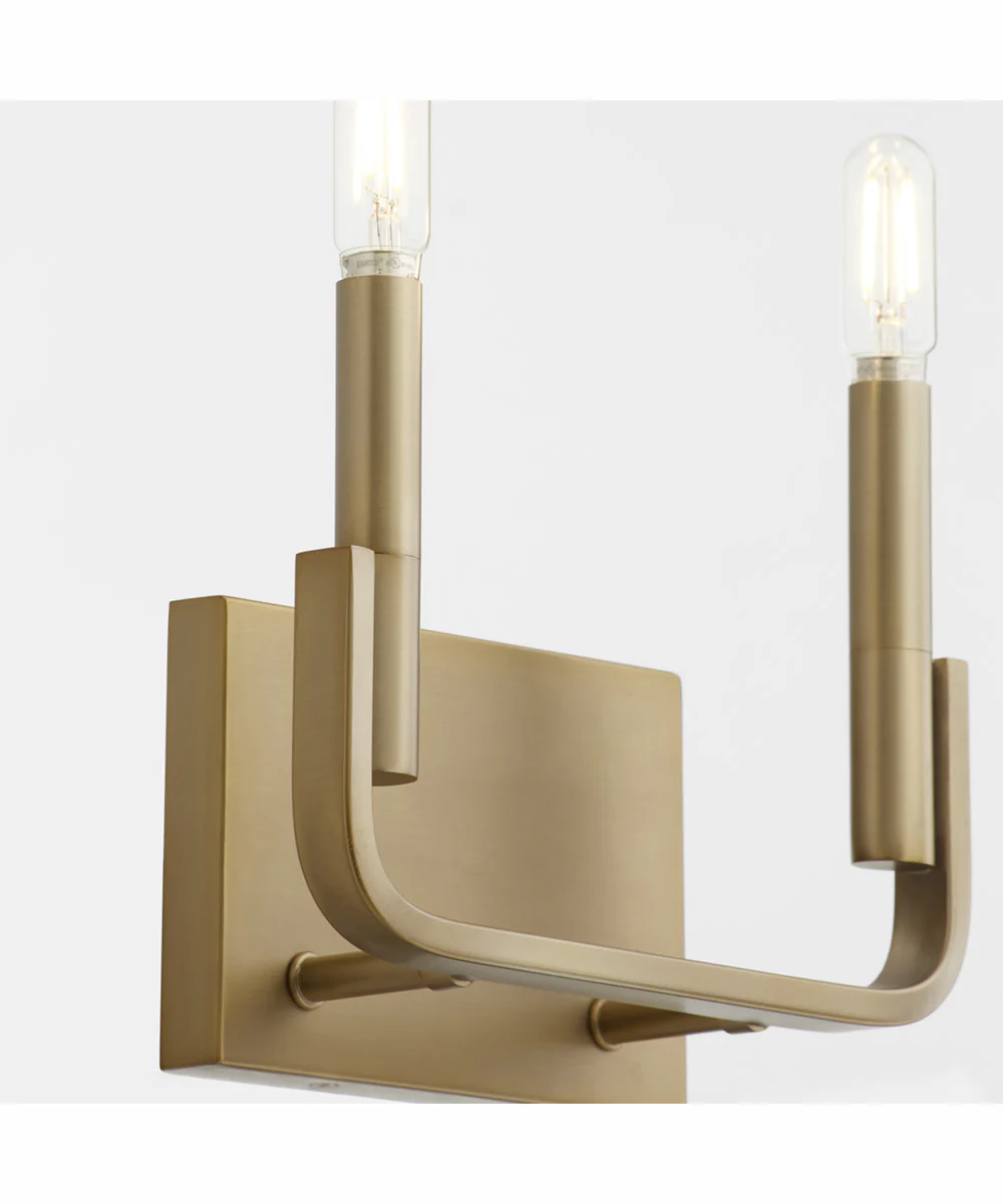 Tempo 2-light Wall Mount Light Fixture Aged Brass - Image 6