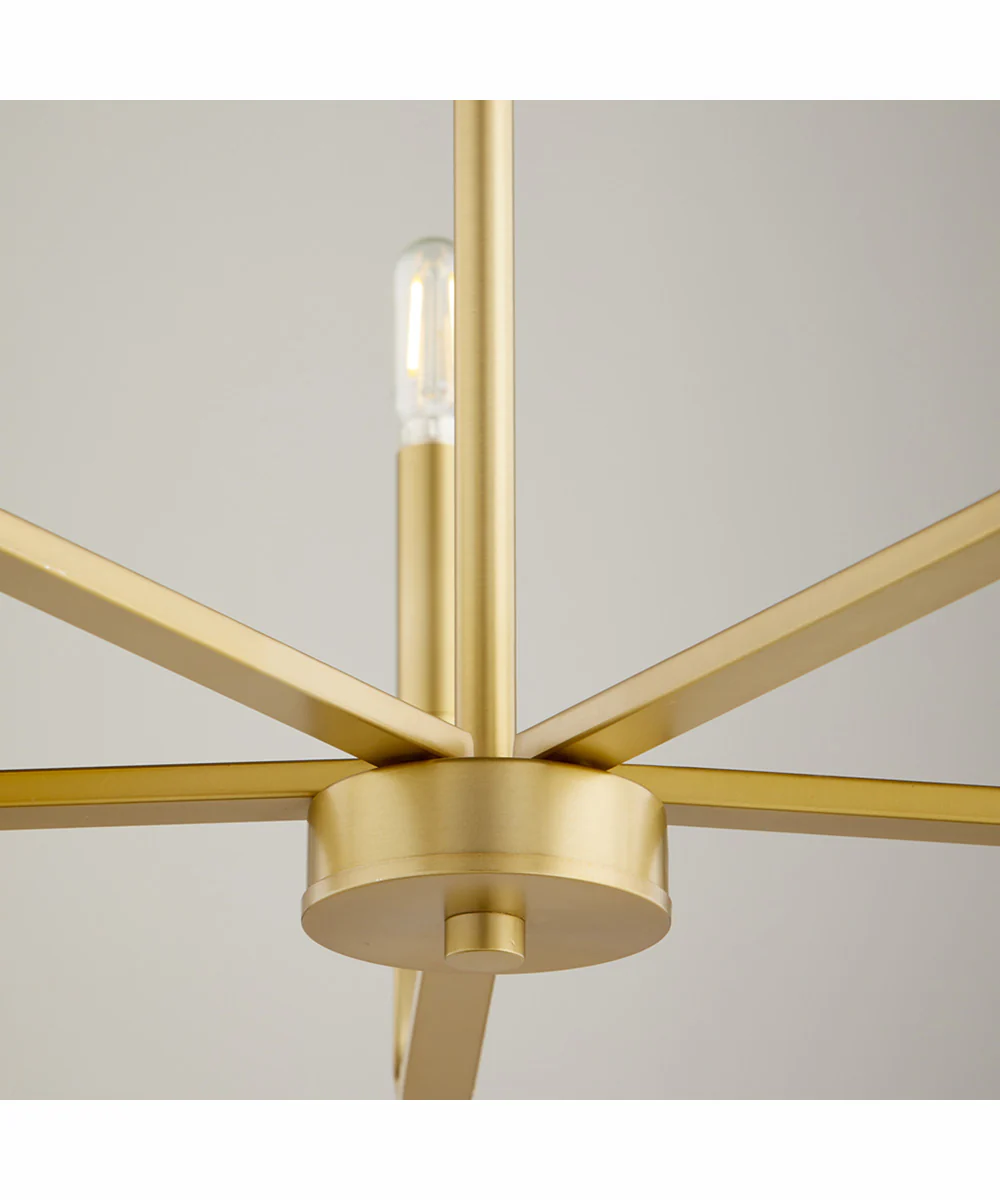 Tempo 6-light Chandelier Aged Brass - Image 4