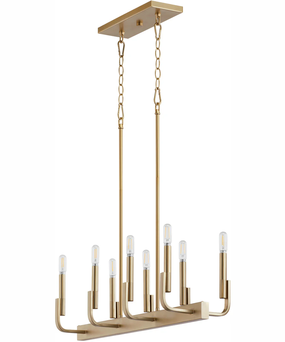 Tempo 8-light Kitchen Island Light Aged Brass - Image 3