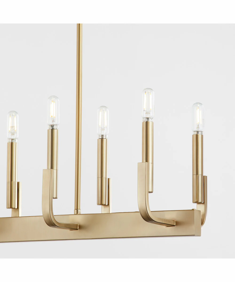 Tempo 8-light Kitchen Island Light Aged Brass - Image 5