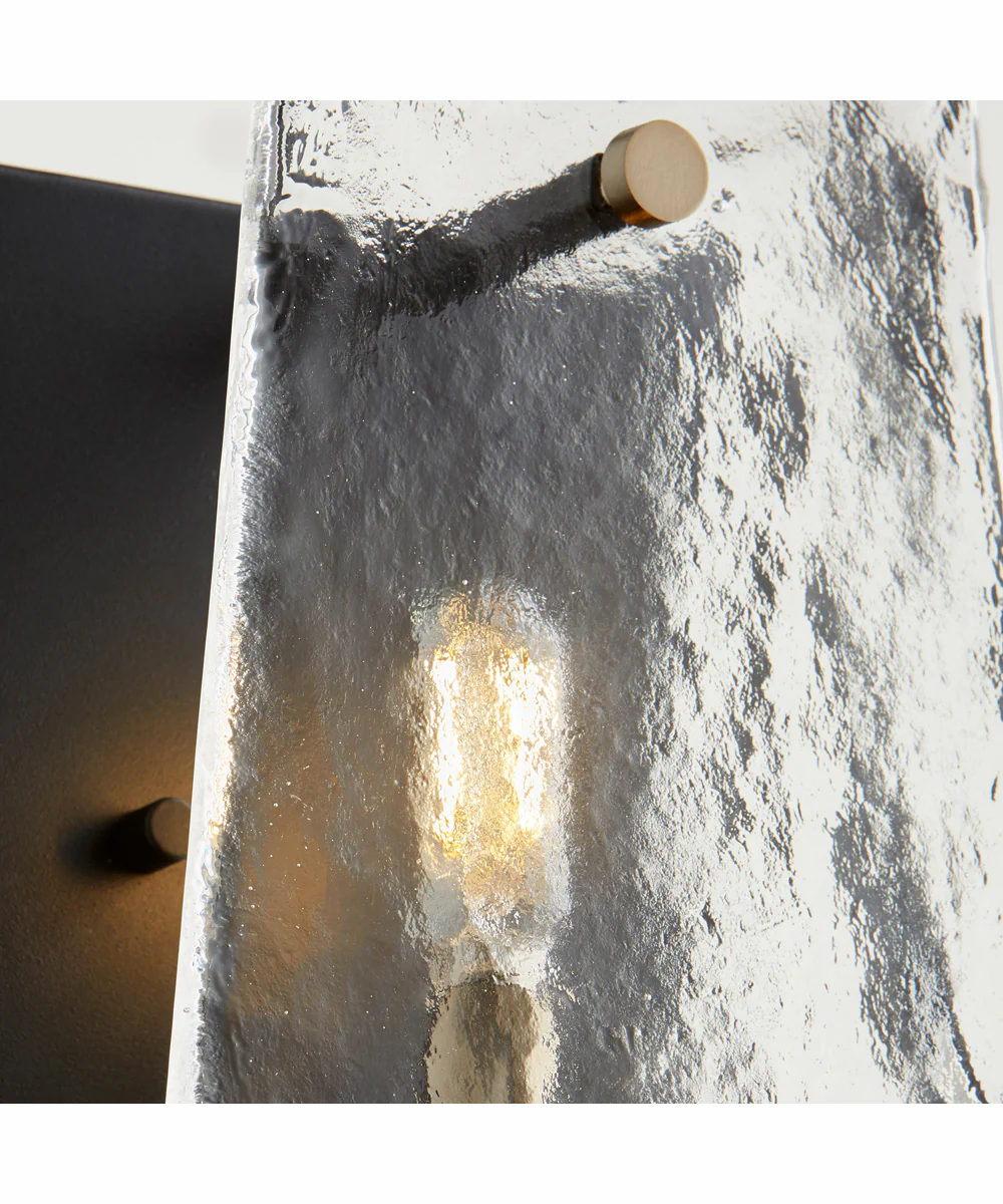 Tioga 1-light Wall Mount Light Fixture Textured Black w/ Aged Brass - Image 2