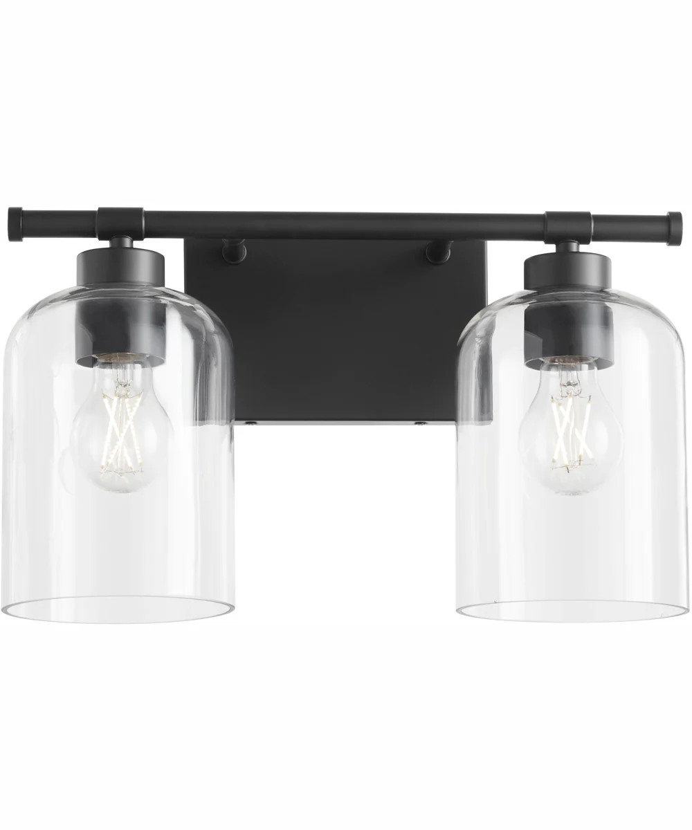 Tribute 2-light Bath Vanity Light Matte Black - Image 2
