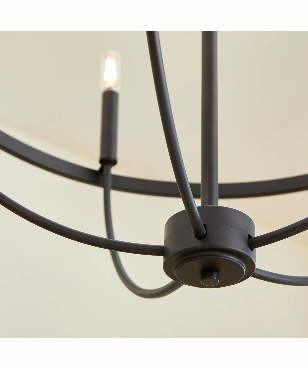 Tribute 5-light Chandelier Matte Black - Image 5
