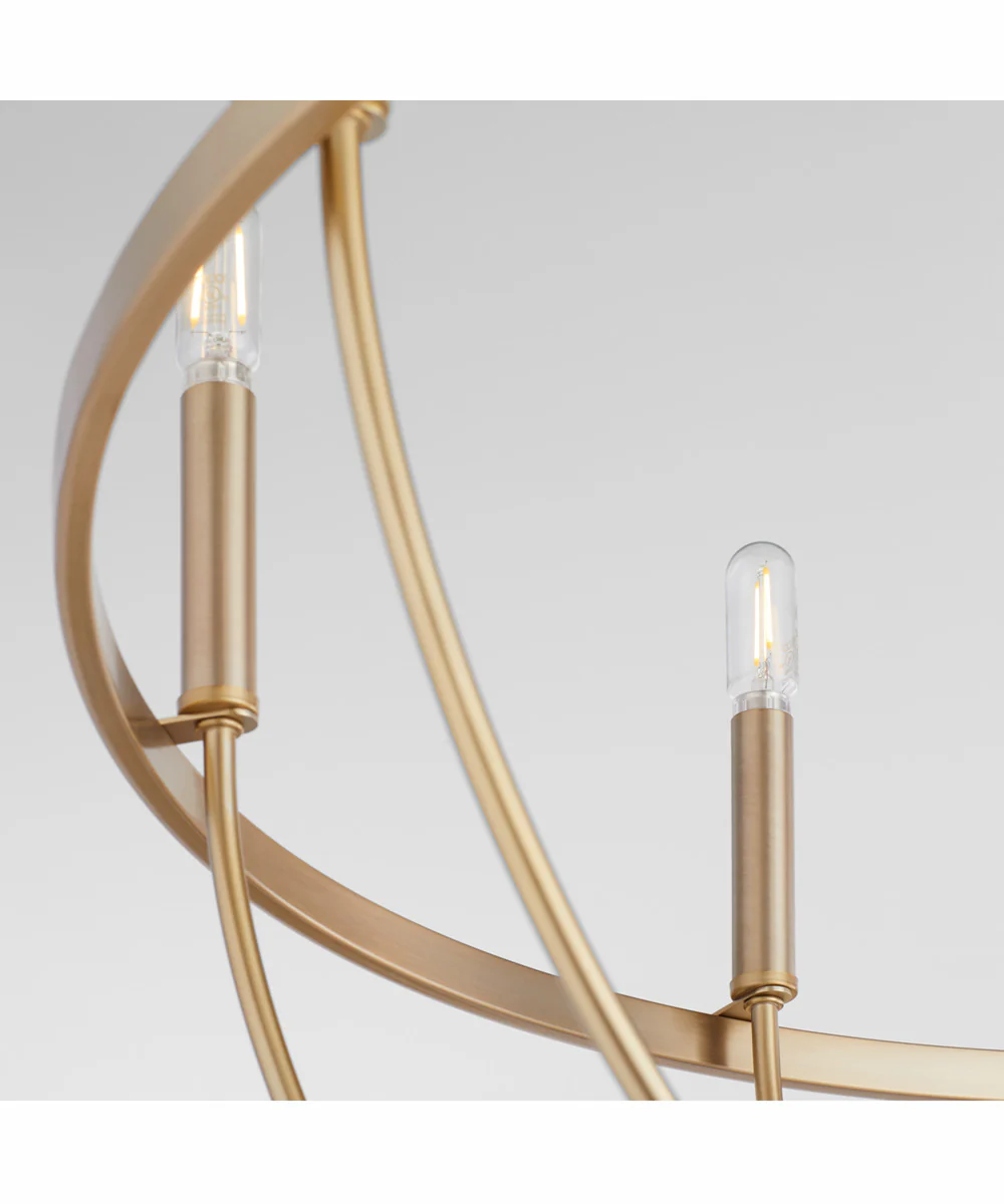 Tribute 8-light Chandelier Aged Brass - Image 4