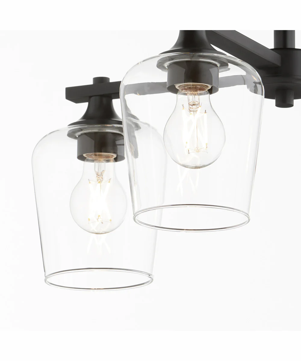 Veno 4-light Ceiling Flush Mount Matte Black - Image 3