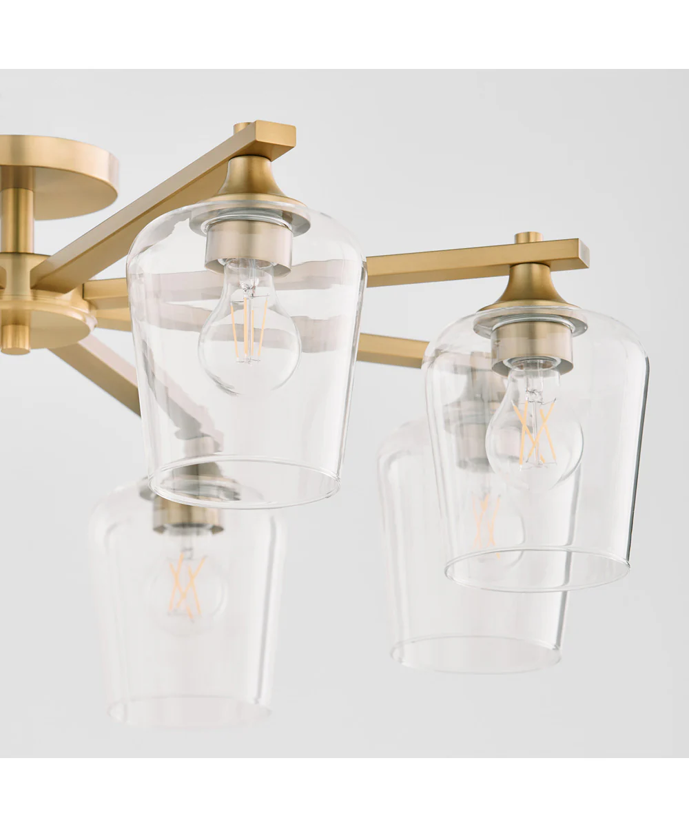 Veno 8-light Ceiling Flush Mount Aged Brass - Image 3
