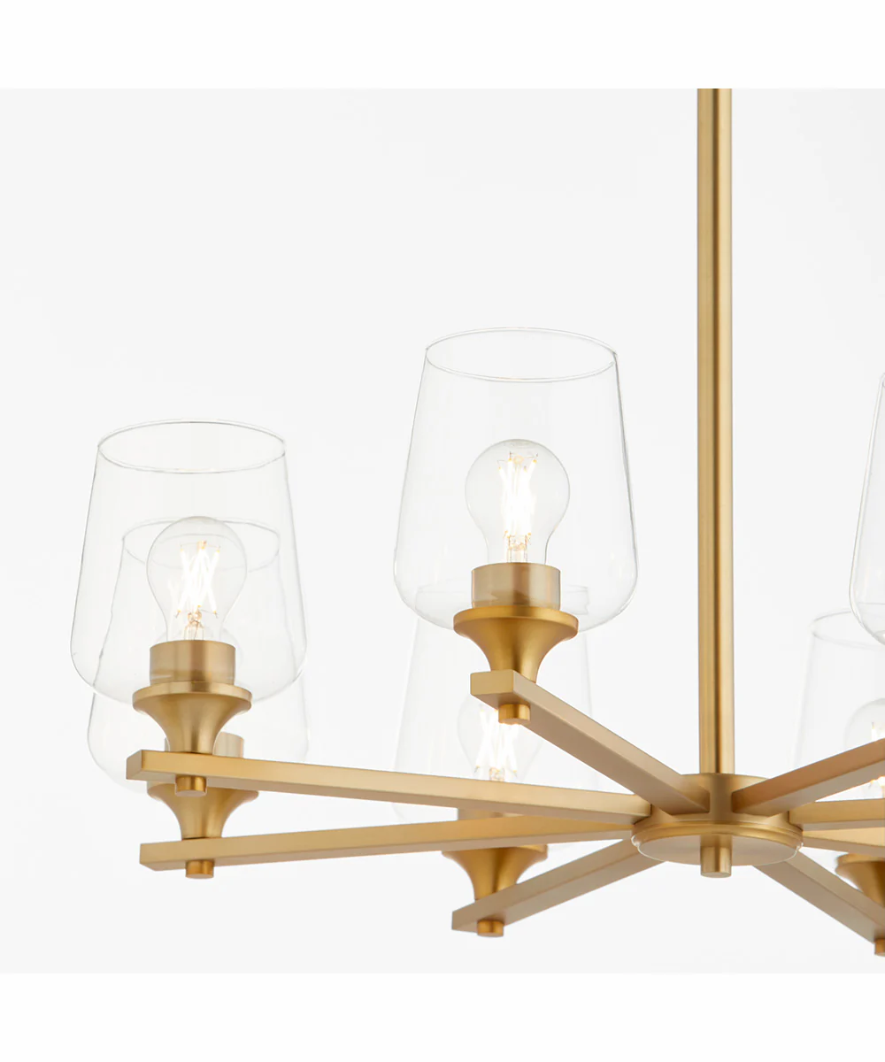 Veno 8-light Chandelier Aged Brass - Image 3